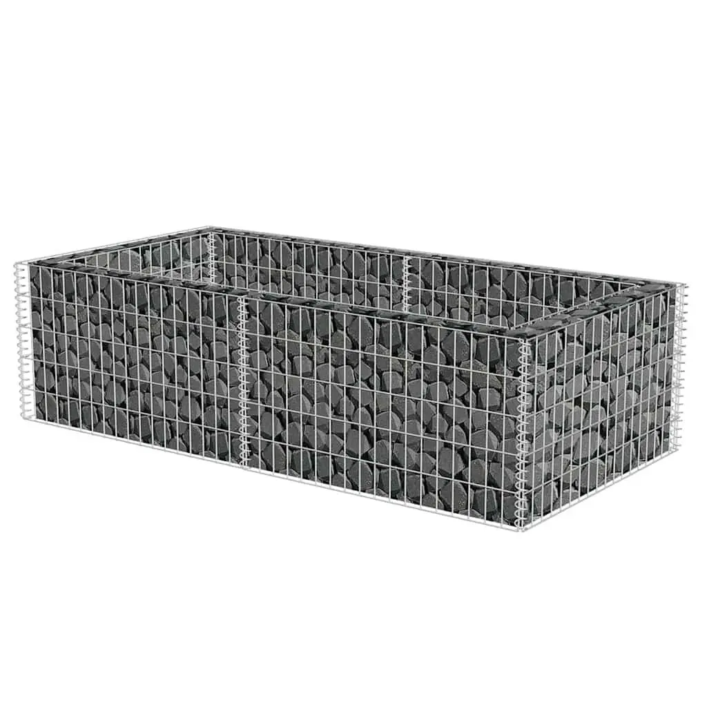 Gabion Planter Silver Garden Border Raised Bed Flower Patio Outdoor Fence Panel