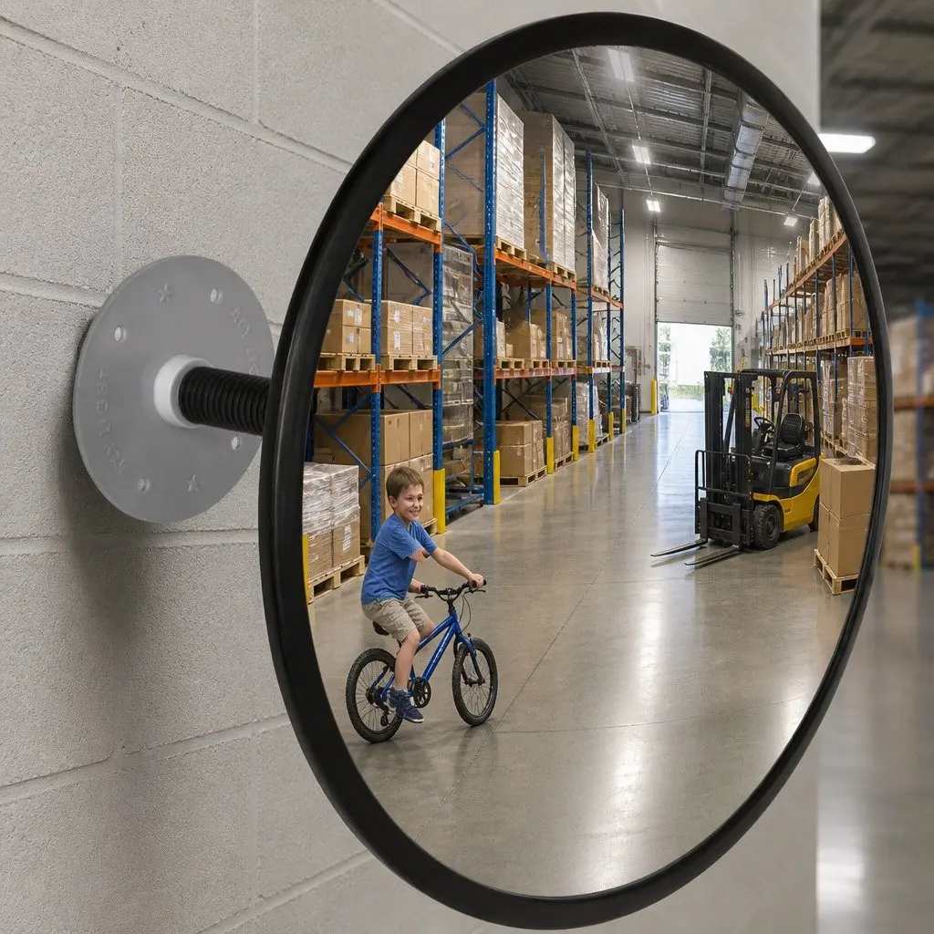 30cm Shatter-Proof Convex Traffic Mirror for Safety