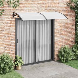 Durable Black Door Canopy 240 x 100 cm Polycarbonate Awning