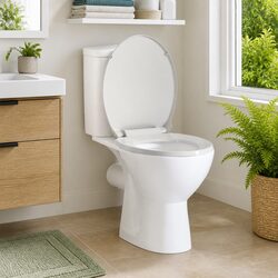 Soft-Close Toilet Seat White Oval Standard Bowl Bathroom Accessory Quiet