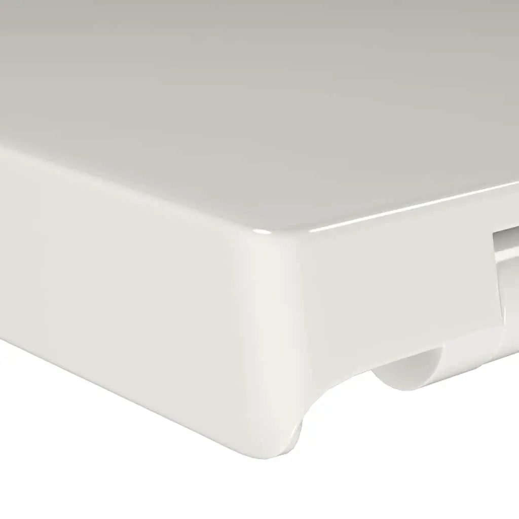 White Square Toilet Seat with Soft-Close Feature