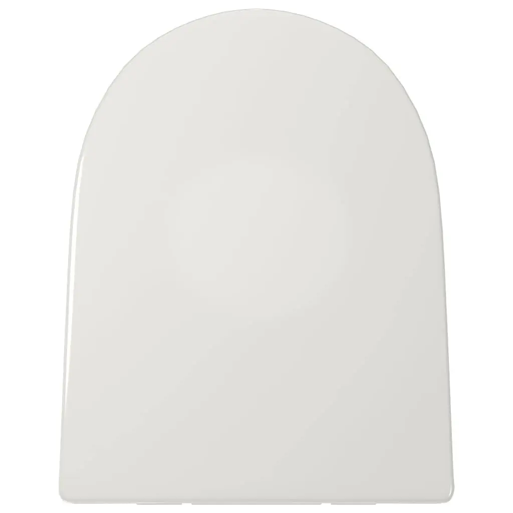 White Square Toilet Seat with Soft-Close Feature