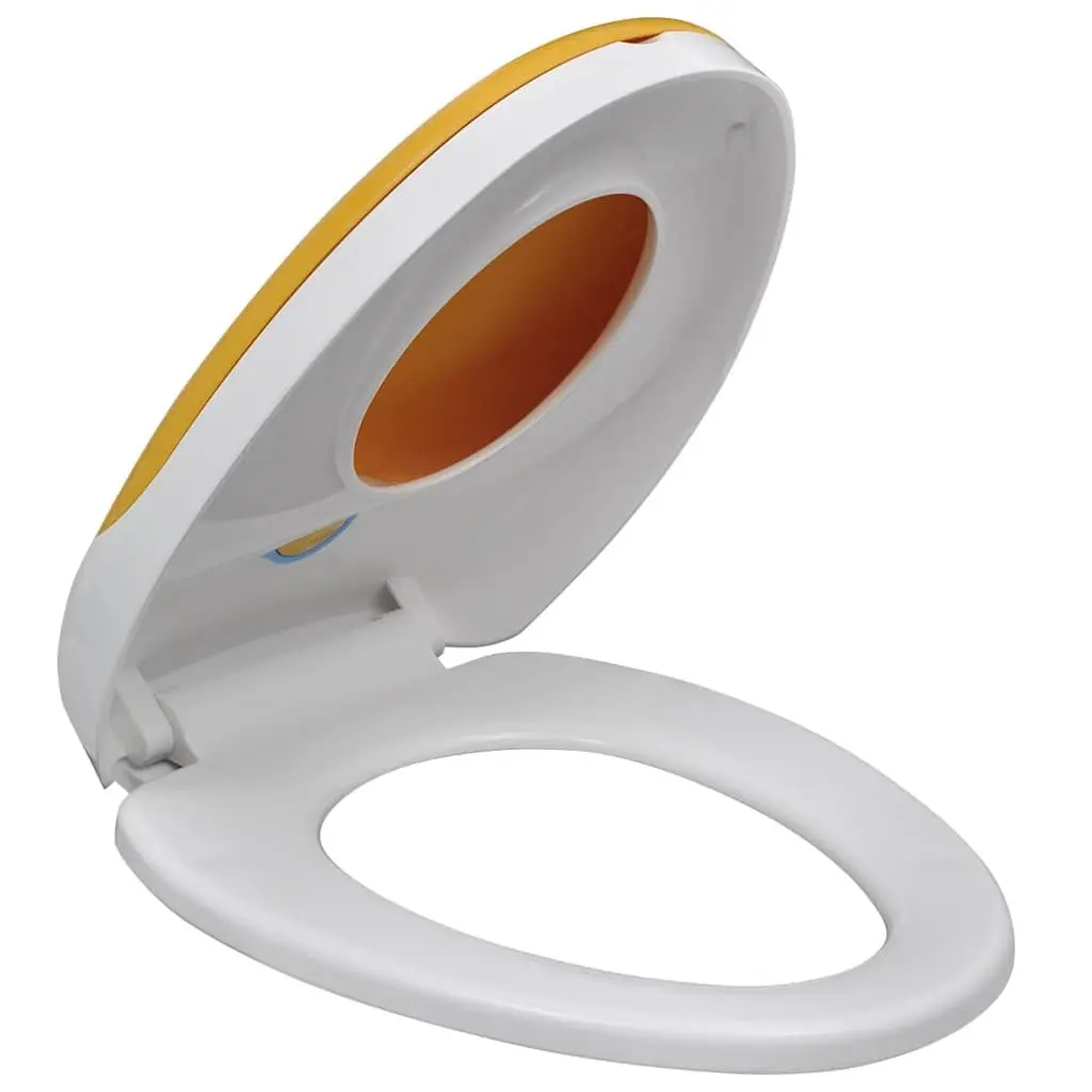Toilet Seat Polypropylene Dual Size Yellow White