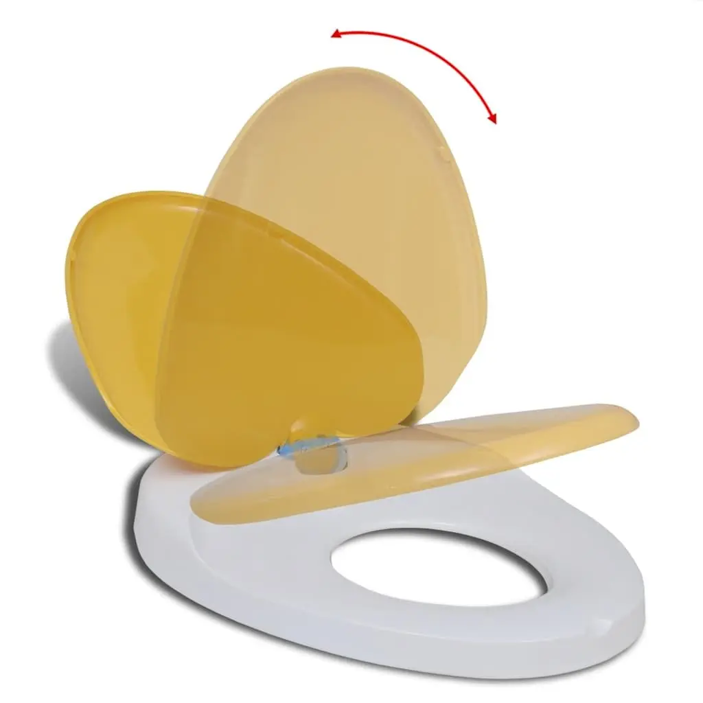 Toilet Seat Polypropylene Dual Size Yellow White