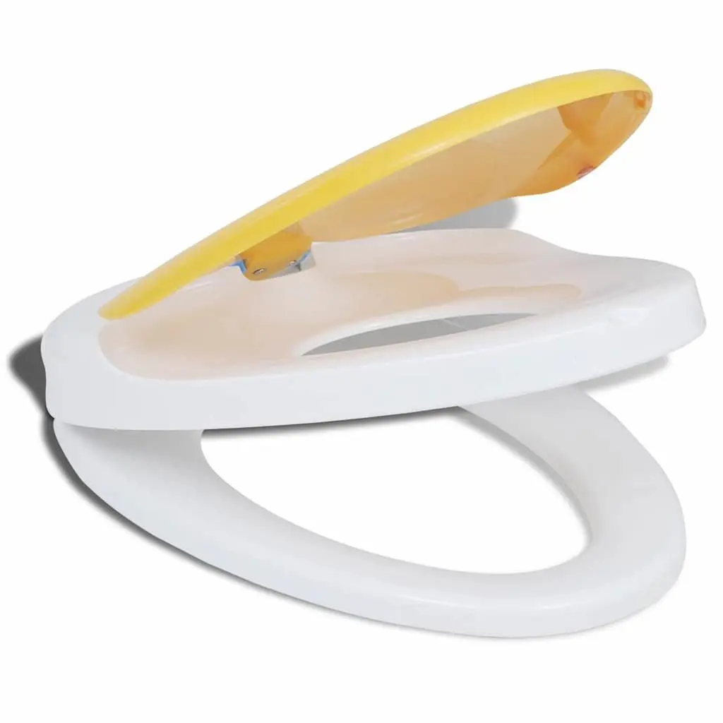 Toilet Seat Polypropylene Dual Size Yellow White