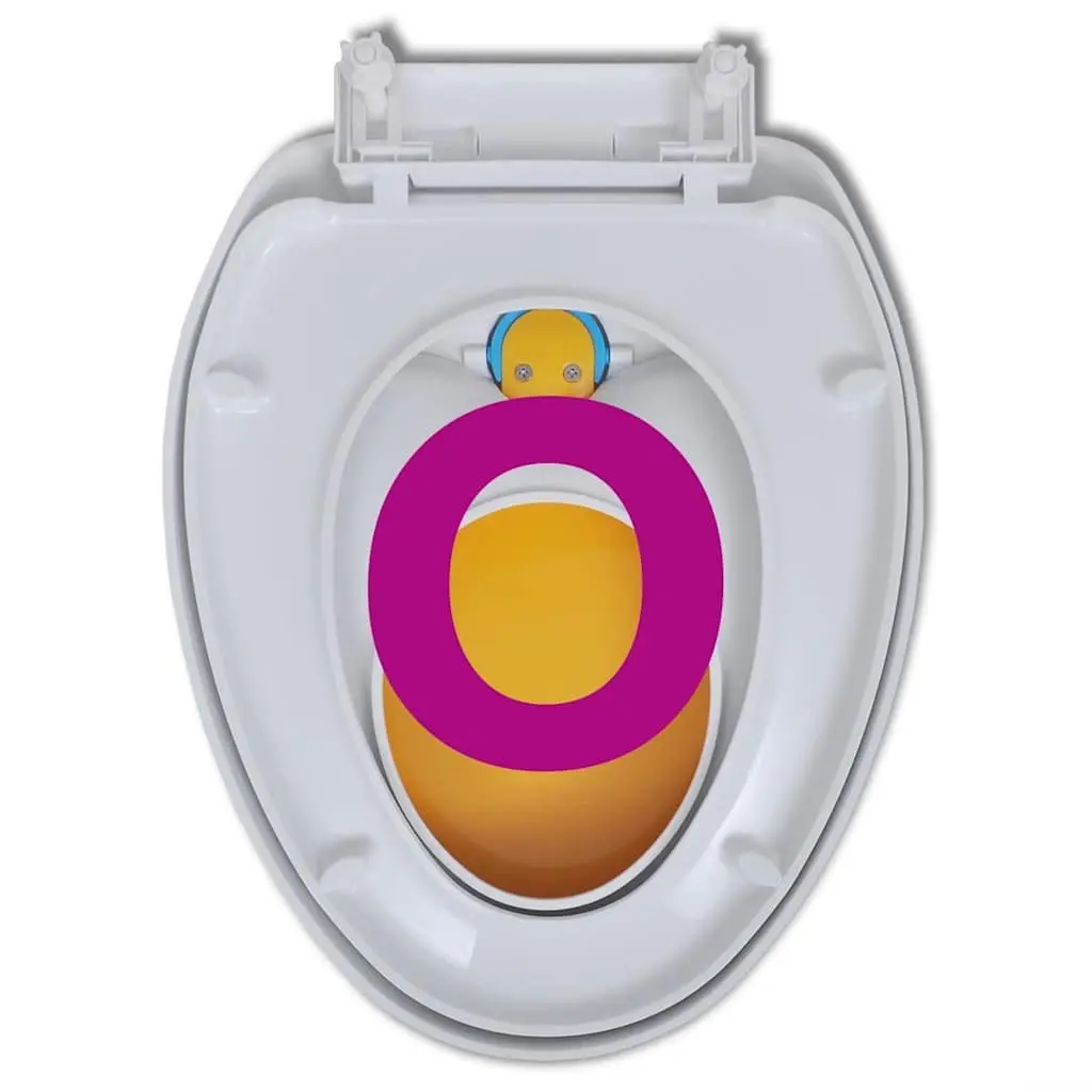 Toilet Seat Polypropylene Dual Size Yellow White