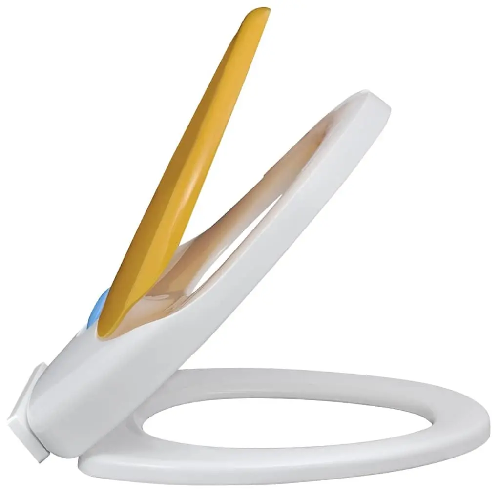 Toilet Seat Polypropylene Dual Size Yellow White