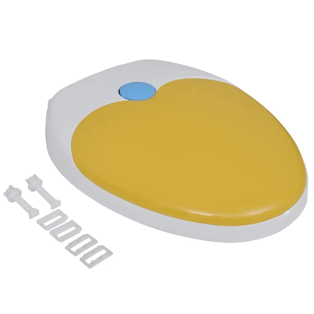 Toilet Seat Polypropylene Dual Size Yellow White
