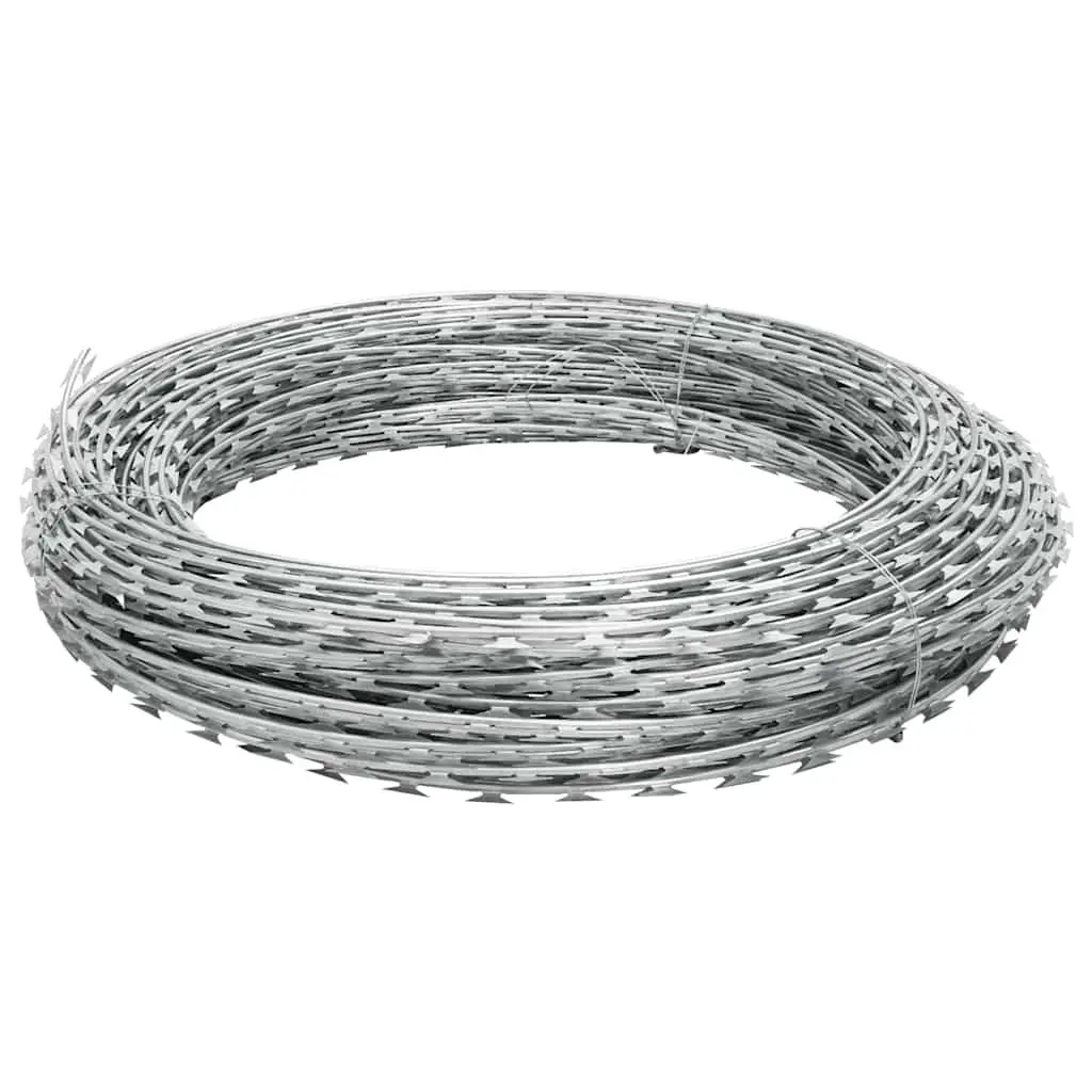 Concertina Razor Wire Galvanised Steel 150m Silver Garden Fence Security Barbed