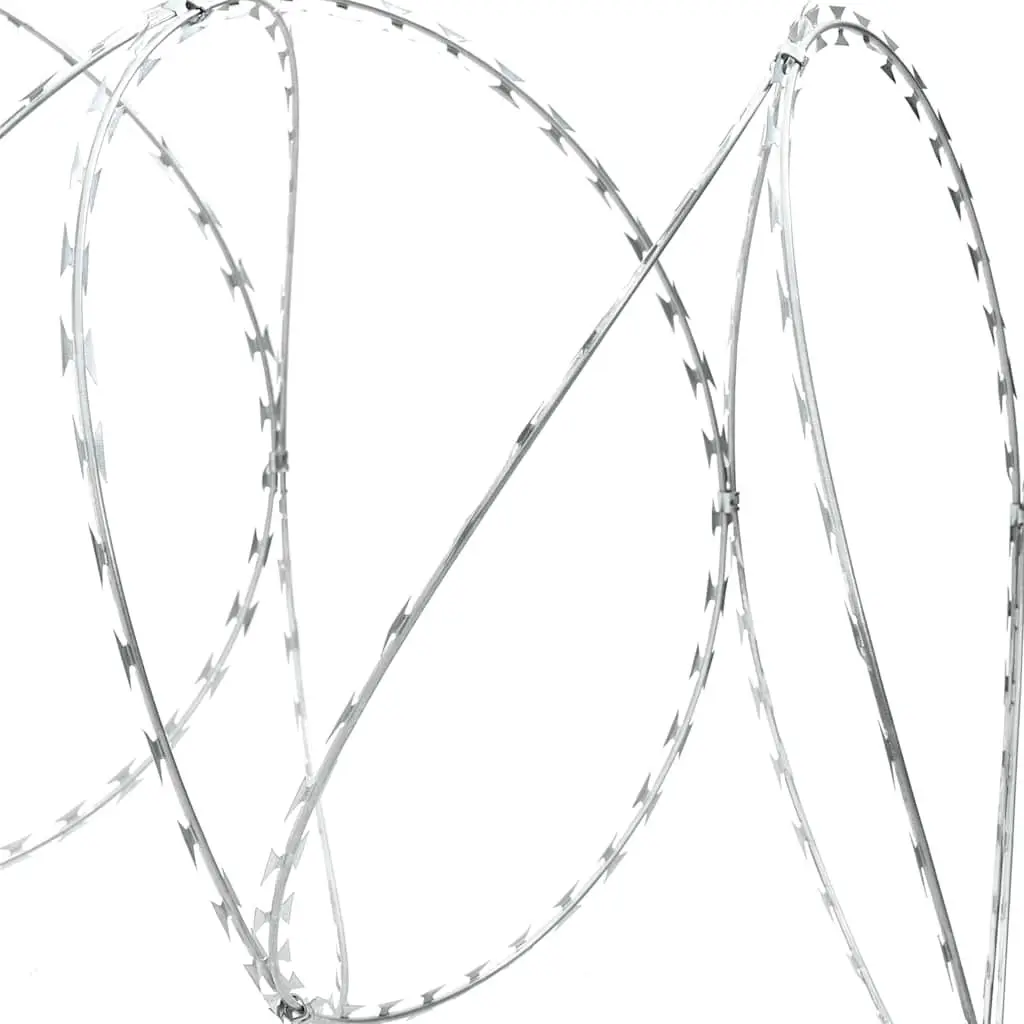 Concertina Razor Wire Galvanised Steel 150m Silver Garden Fence Security Barbed