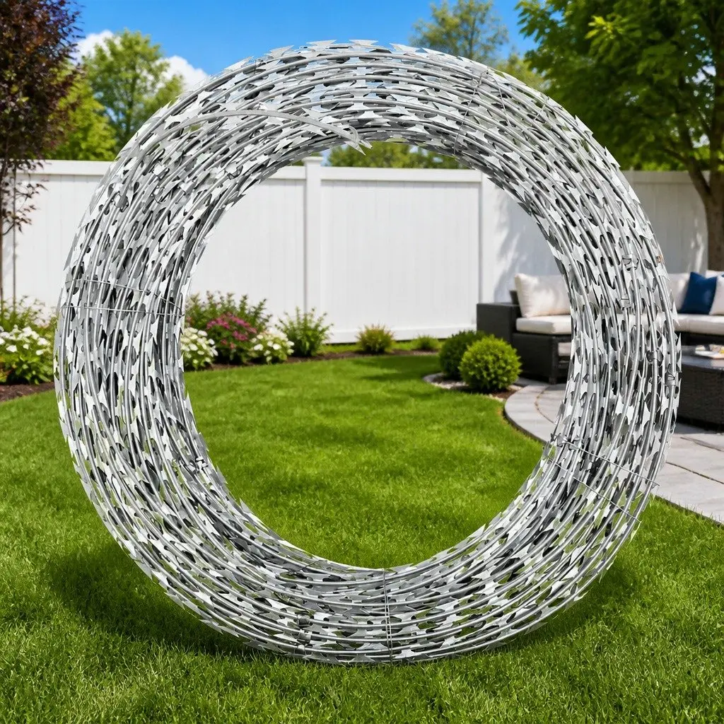 Razor Wire Clipped Concertina Coil 100m for Security