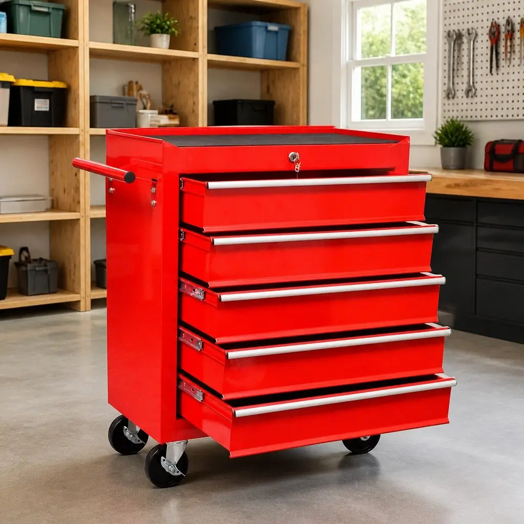 5-Drawer Tool Trolley for Workshop Storage