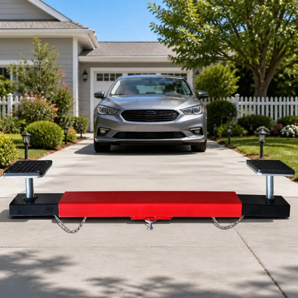 Heavy Duty Steel Cross Beam Adapter Red 2 Ton Vehicle Jack Lift Tool