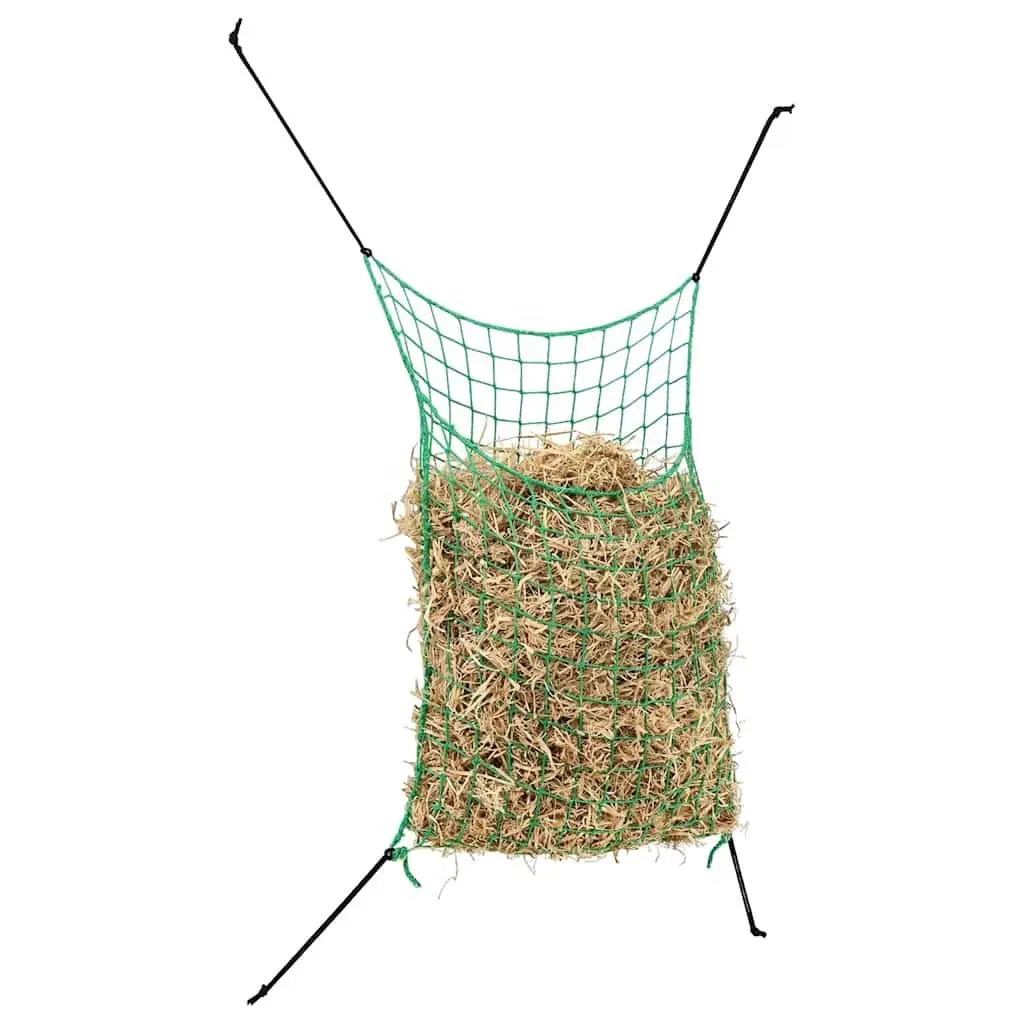 Hay Nets PP Mesh 0.9x1 m Green 2 Piece Rectangular Feeding Horse Pony Livestock