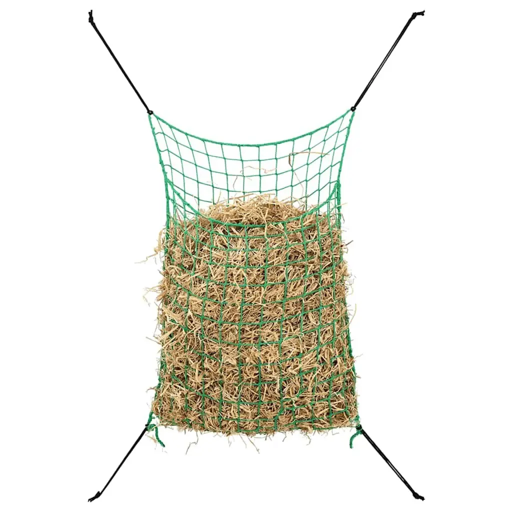 Hay Nets 2 Pieces Rectangular 0.9x1.5m Green PP Mesh Horse Pony Feeding Slow