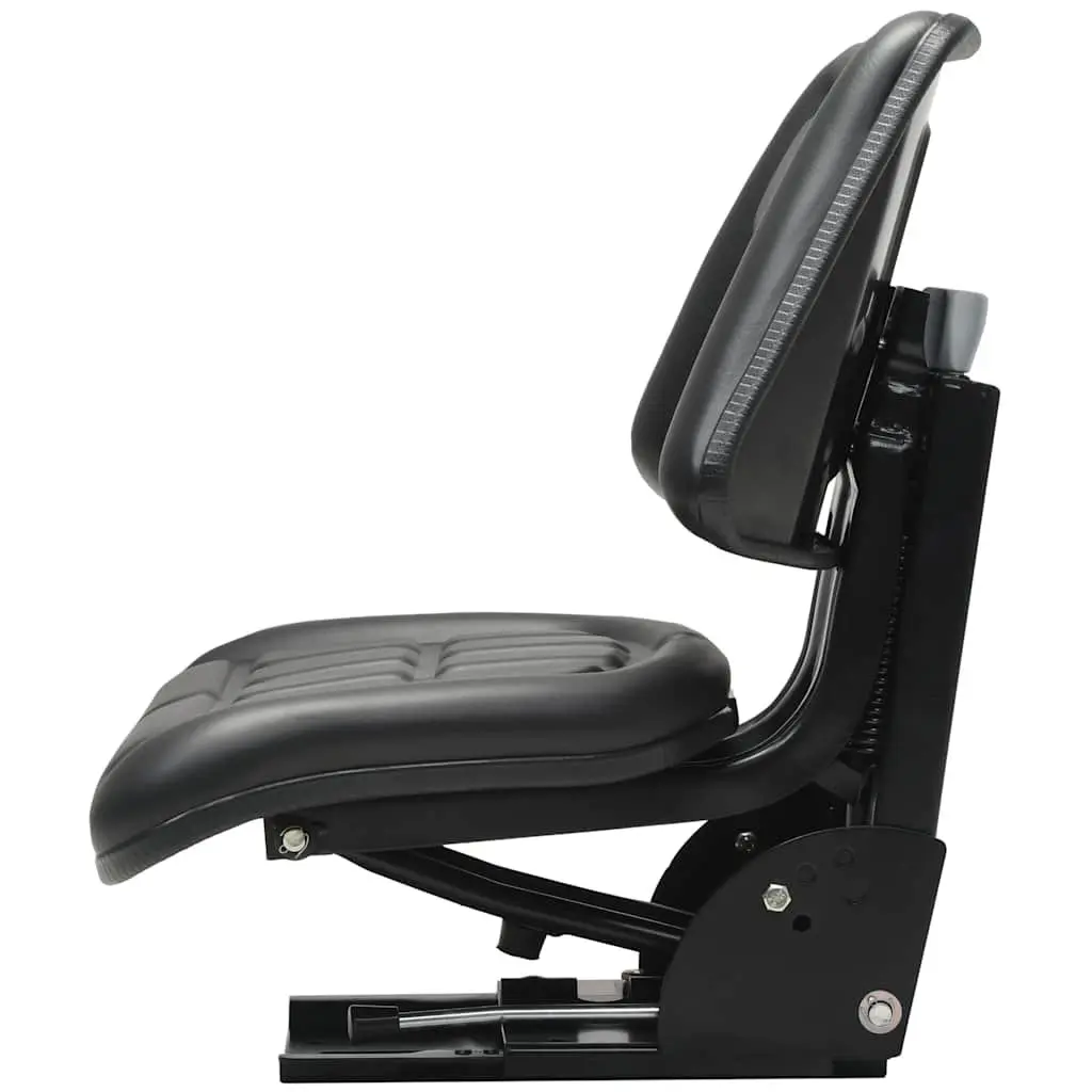 Black Tractor Seat with Suspension for Comfort