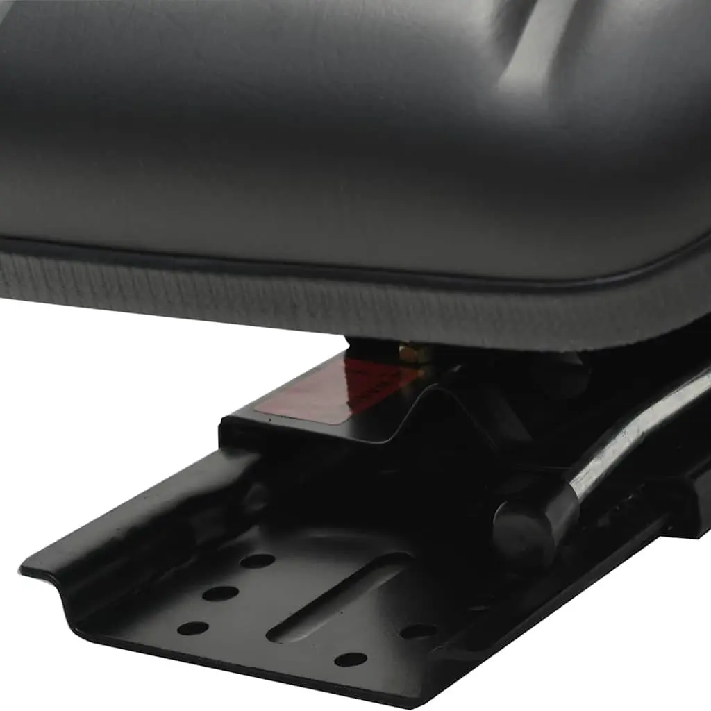 Black Tractor Seat with Suspension for Comfort