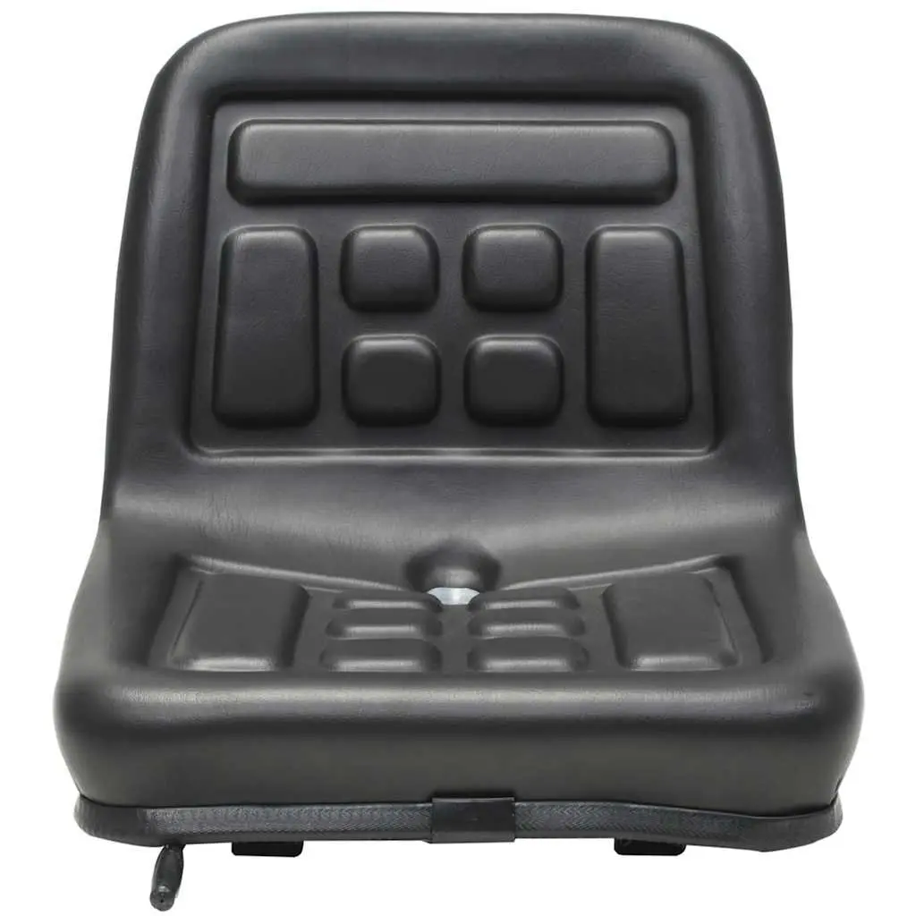 Universal Tractor Seat Steel Black Padded Water-Resistant Upholstery Sliding Tracks