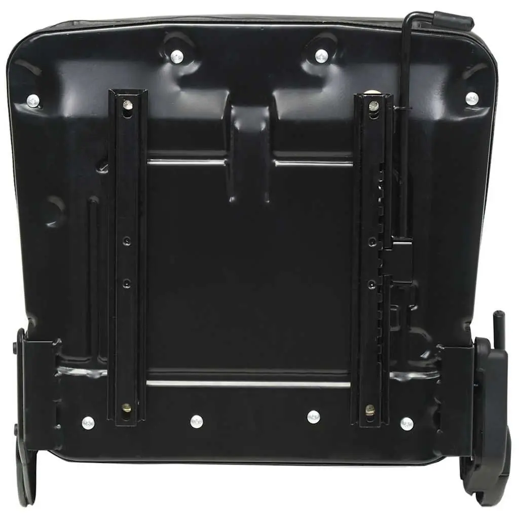 Tractor Forklift Seat Steel Water-resistant PVC Black Adjustable Backrest Heavy Duty