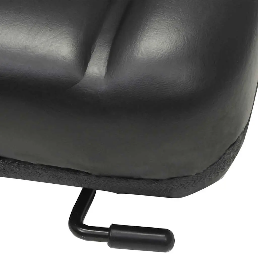 Tractor Forklift Seat Steel Water-resistant PVC Black Adjustable Backrest Heavy Duty