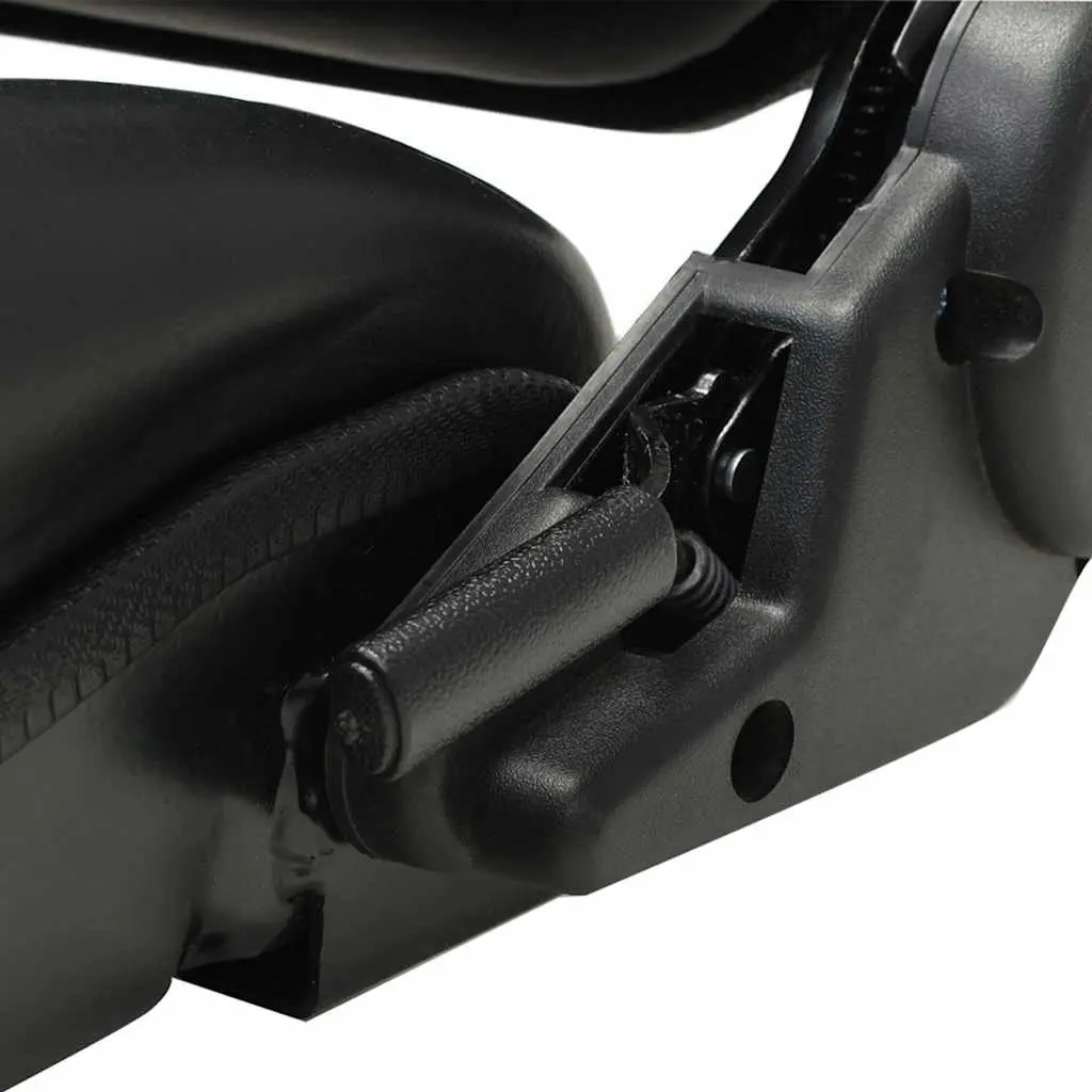 Tractor Forklift Seat Steel Water-resistant PVC Black Adjustable Backrest Heavy Duty