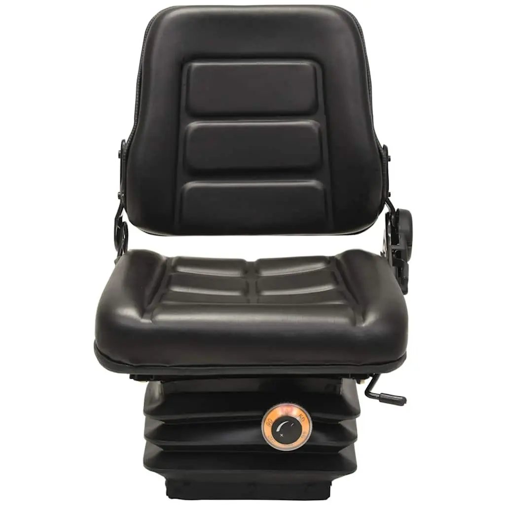Tractor Seat Heavy Duty Steel Suspension Adjustable Backrest Black