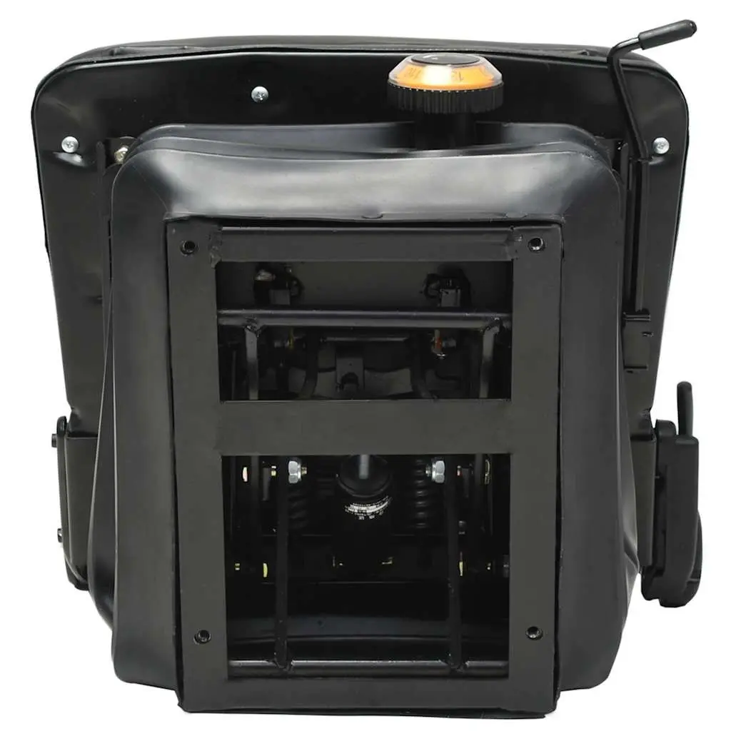 Tractor Seat Heavy Duty Steel Suspension Adjustable Backrest Black