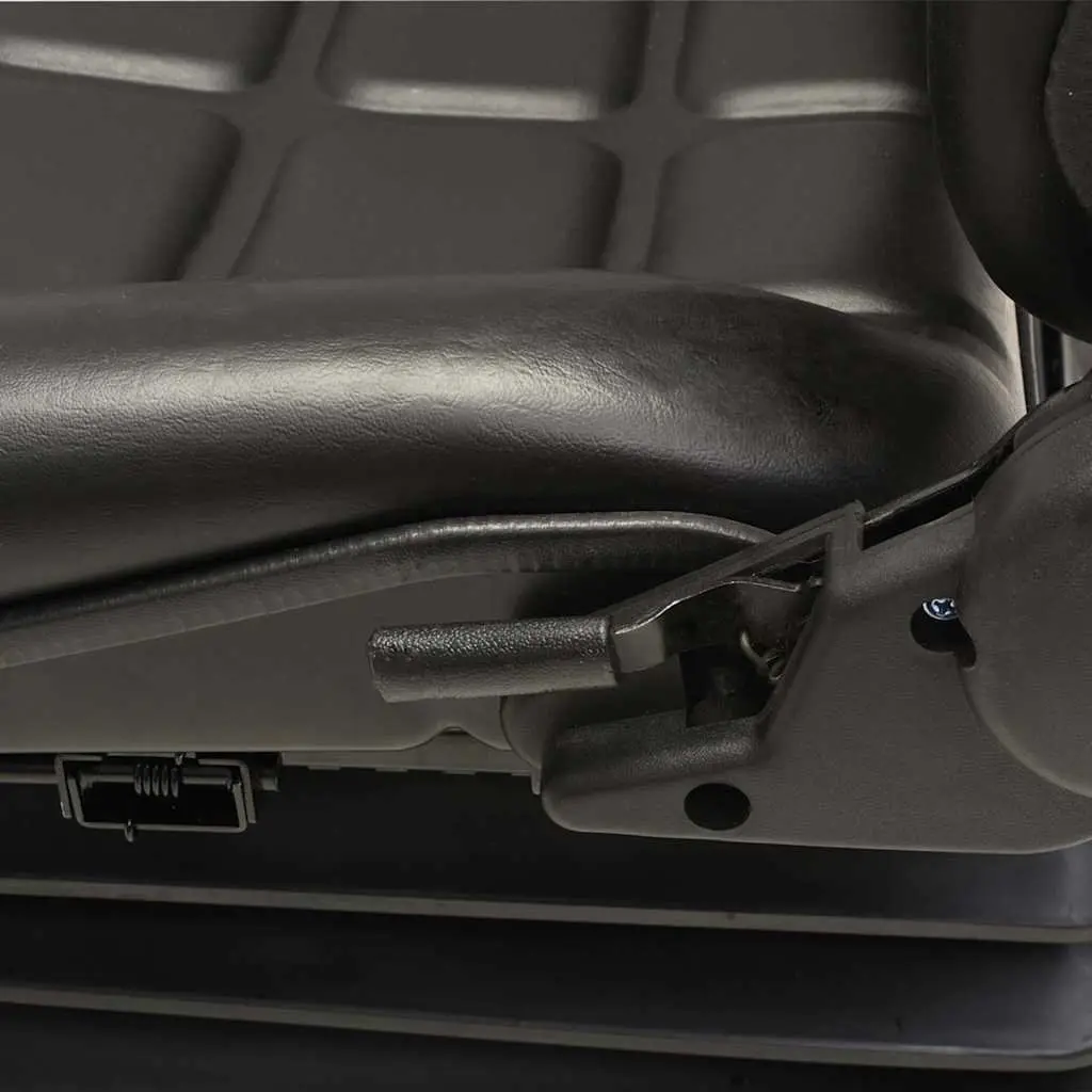 Tractor Seat Heavy Duty Steel Suspension Adjustable Backrest Black