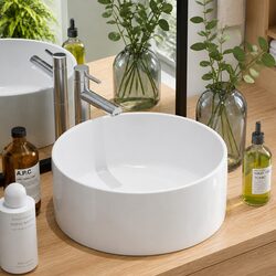 Elegant Round Ceramic Bathroom Basin for Stylish Spaces