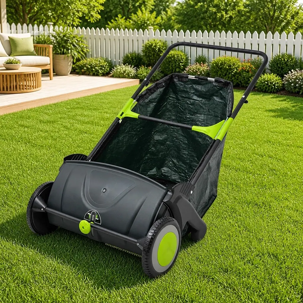 Push Lawn Sweeper 103L for Easy Cleaning