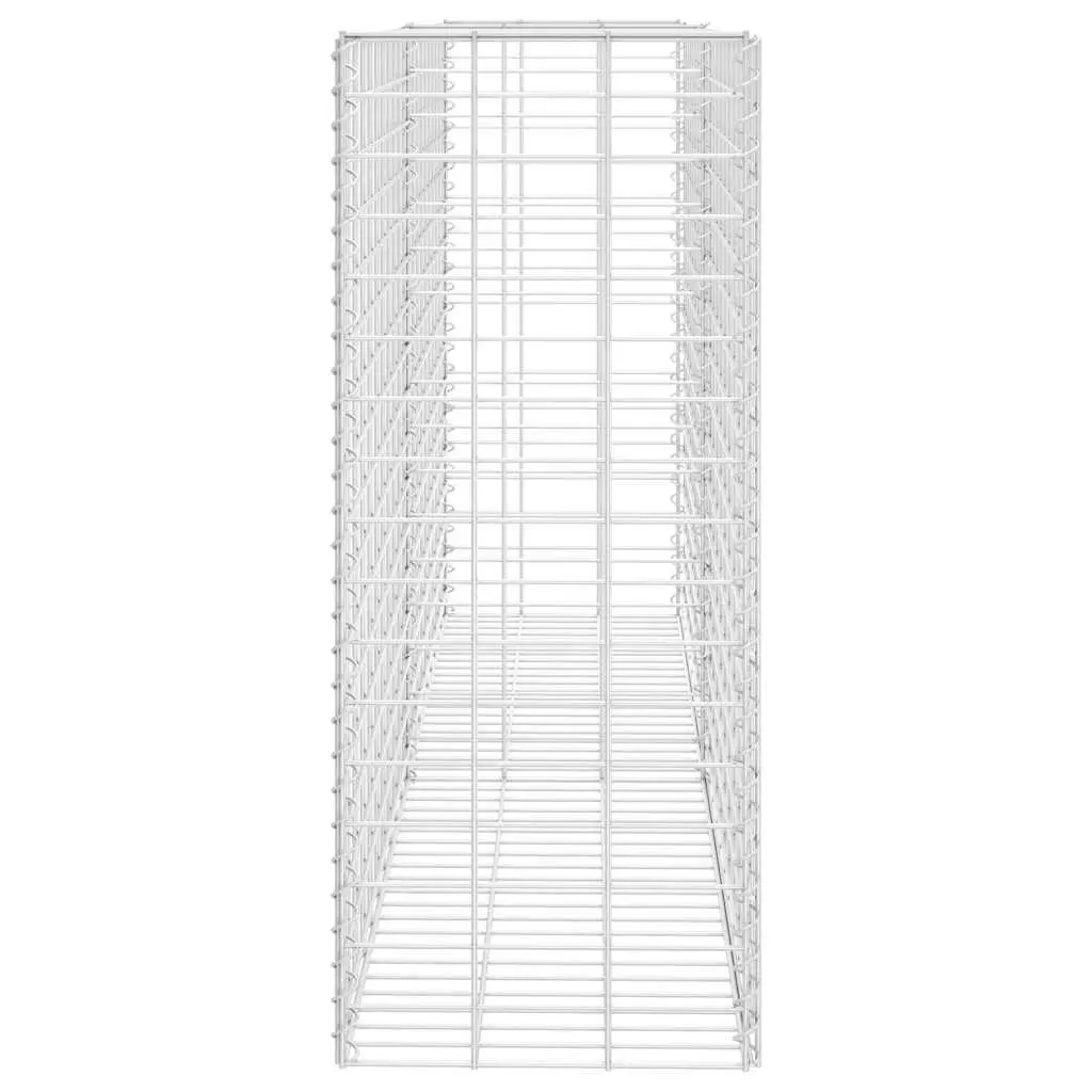 Gabion Basket Galvanised Steel 85 x 30 x 200 cm Silver
