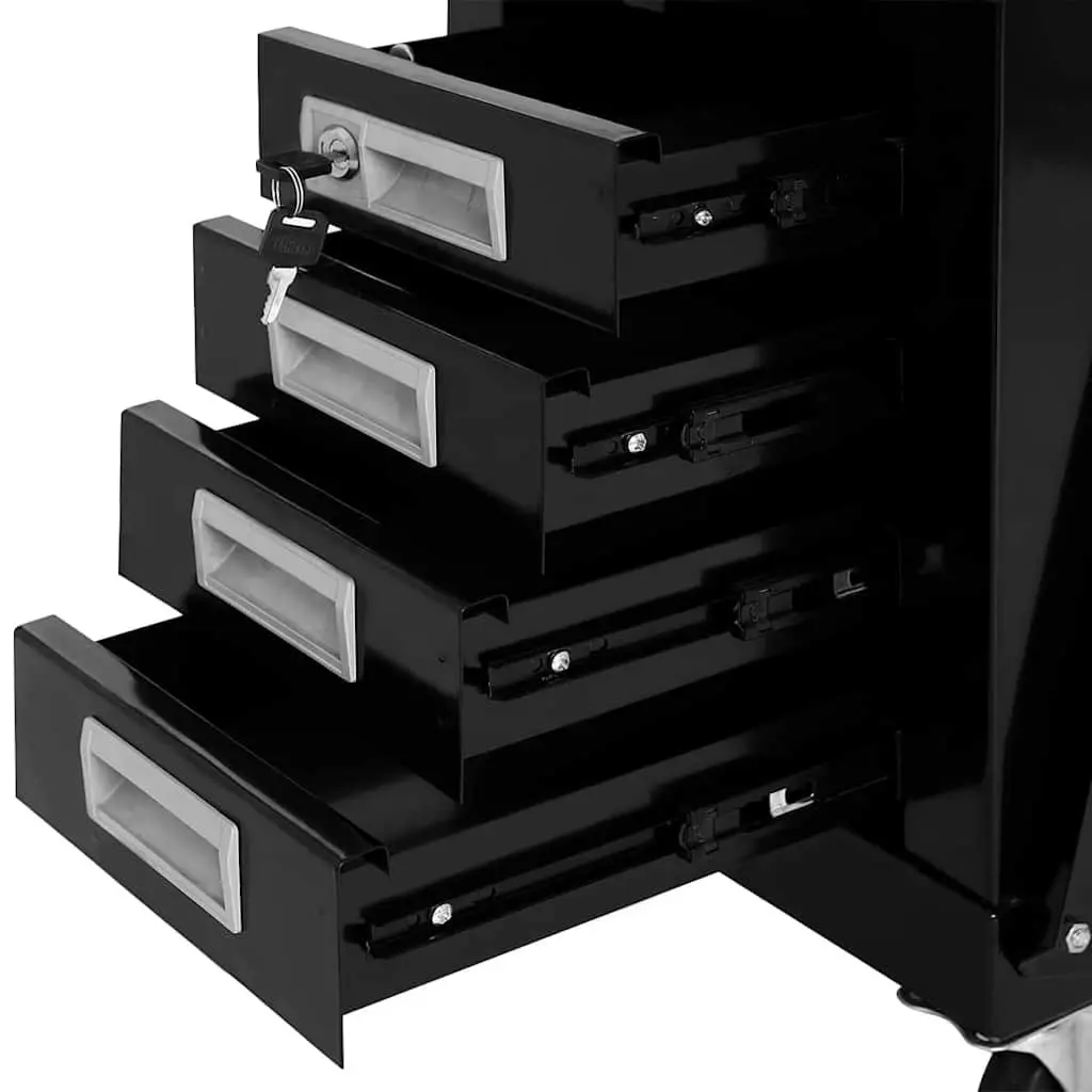 Welding Cart Steel 4 Drawers Black Mobile Trolley