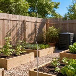 110cm Galvanised Steel Spiral Plant Supports for Climbing Vegetables