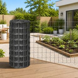 Durable Euro Fence Steel Wire Mesh Panel 25m Grey