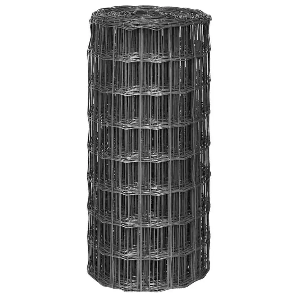 Steel Wire Mesh Panel PVC Coated 25m Grey