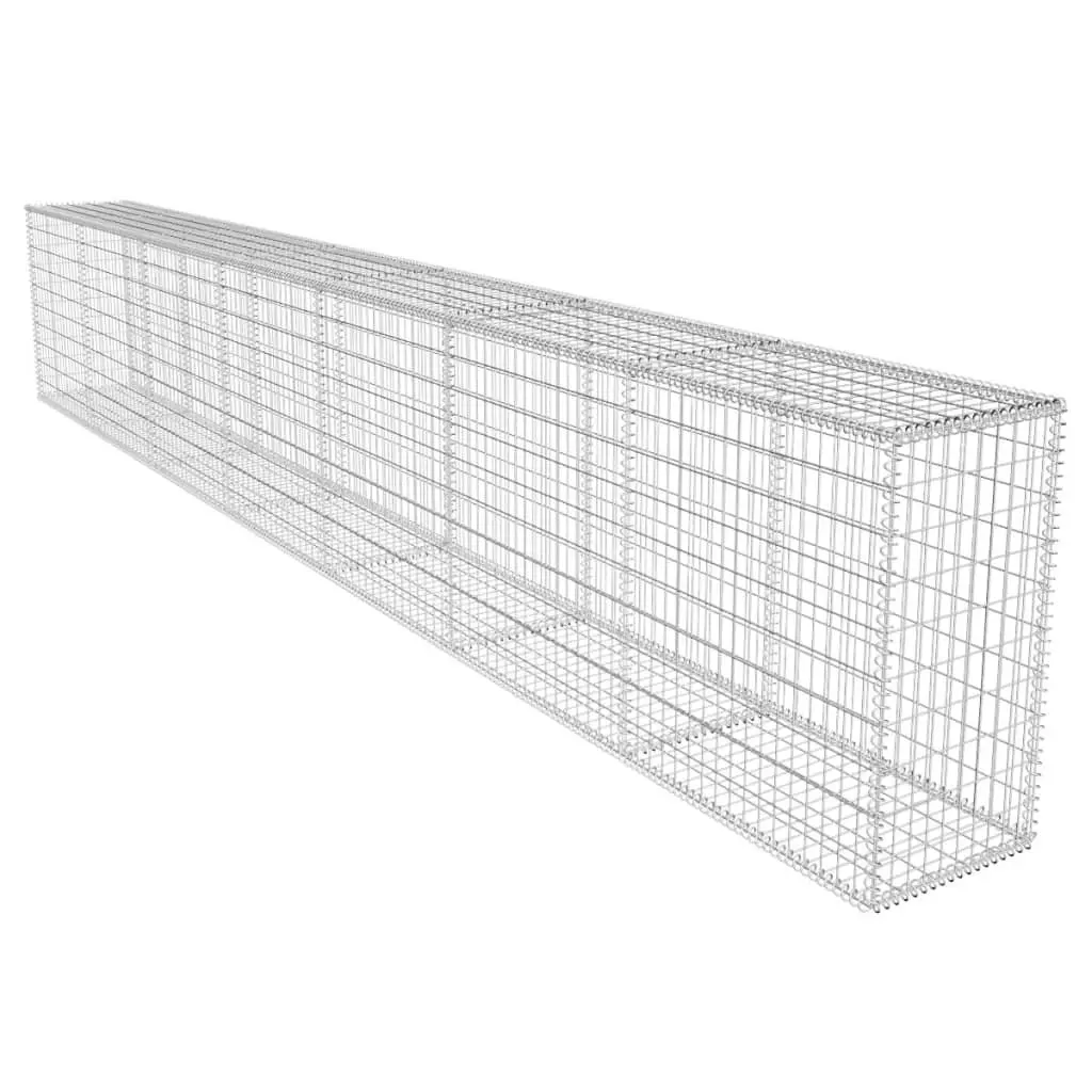 Gabion Wall Panel with Covers for Retaining Fencing