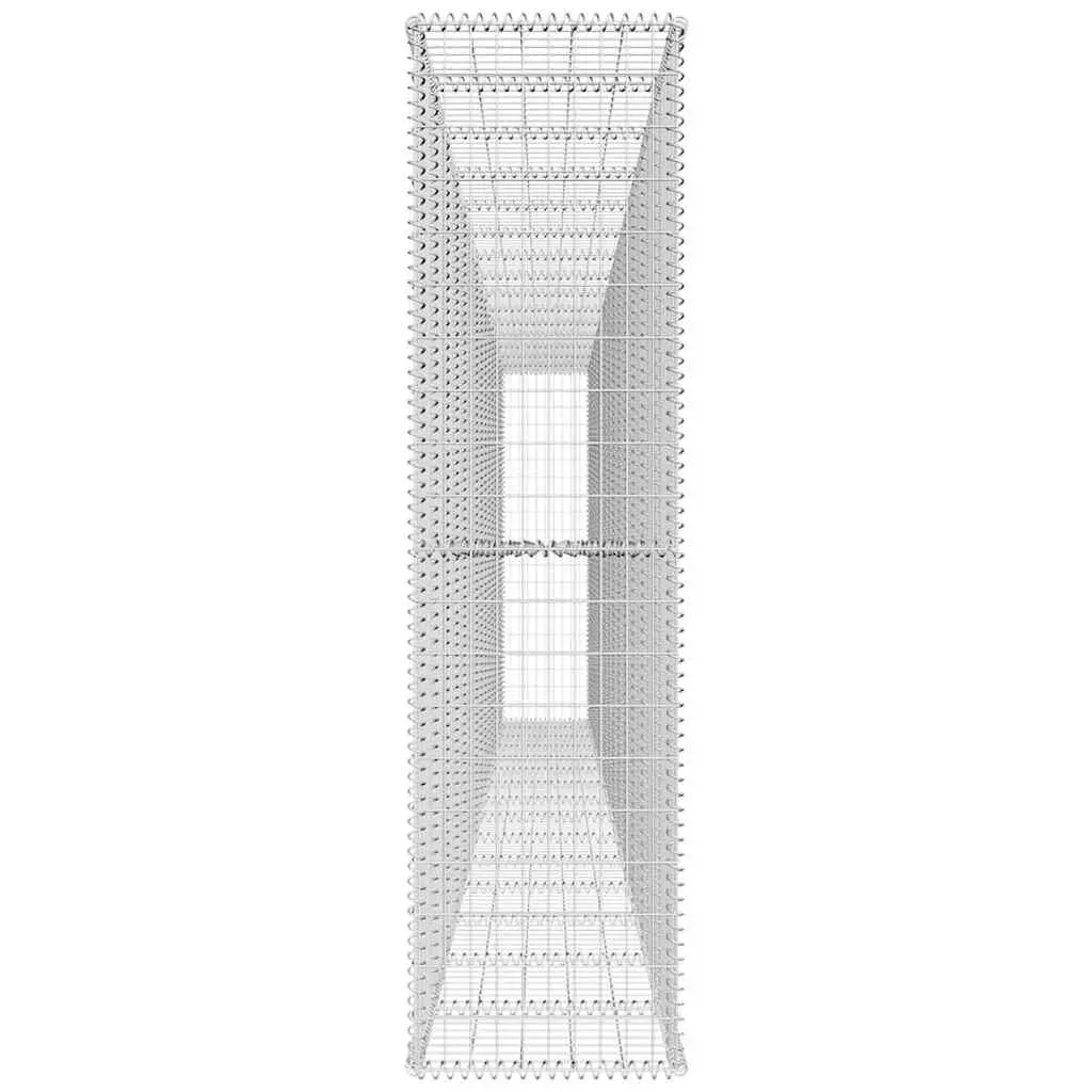 Gabion Wall Panel with Cover Galvanised Steel Retaining Fence Barrier