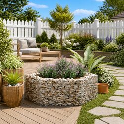 Hexagonal Gabion Raised Bed for Stylish Garden Borders