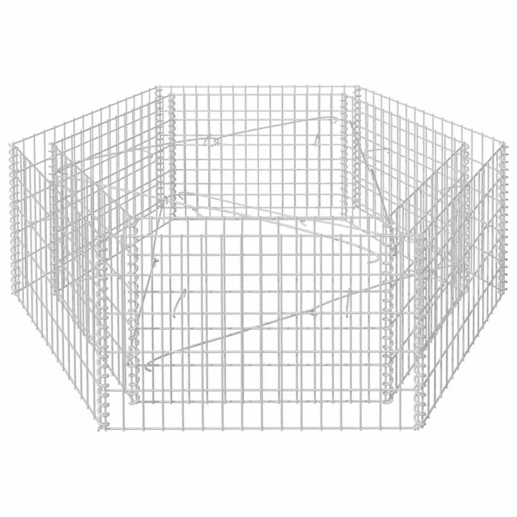 Hexagonal Gabion Raised Bed Garden Planter Border Box Outdoor Patio Flower Bed