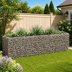 Steel Galvanised Gabion Raised Bed Planter 360x90x100 cm