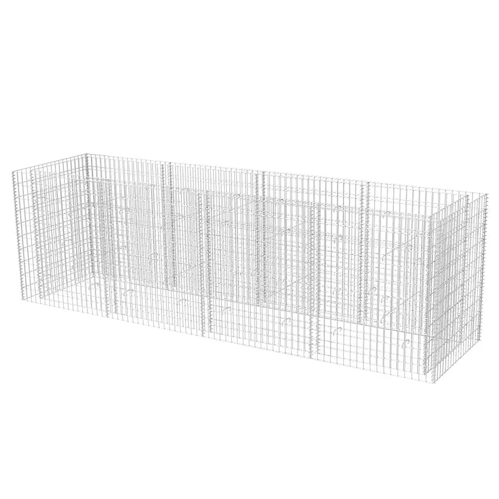 Steel Galvanised Gabion Raised Bed Planter 360x90x100 cm