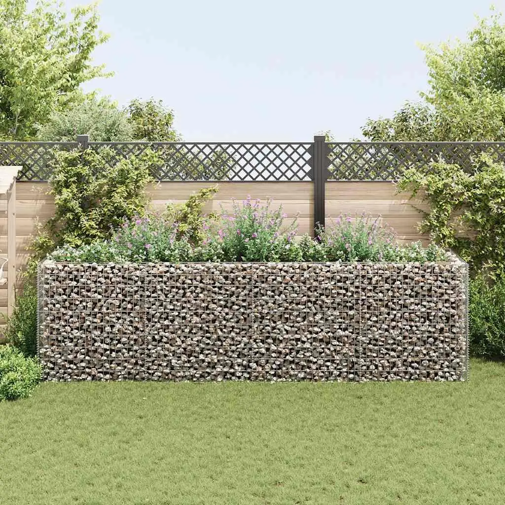 Steel Galvanised Gabion Raised Bed Planter 360x90x100 cm