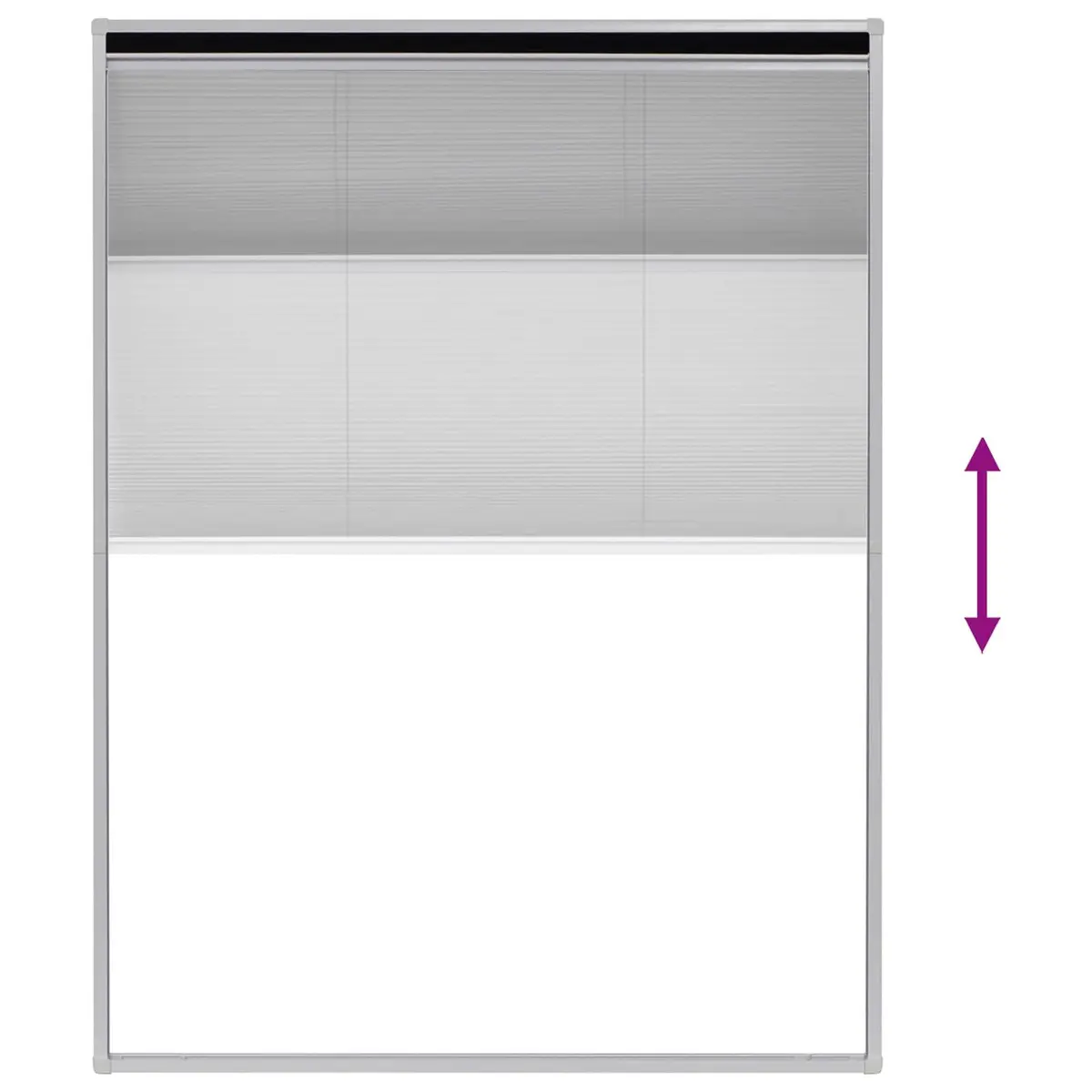 Plisse Insect Screen 60x80 cm Black Frame