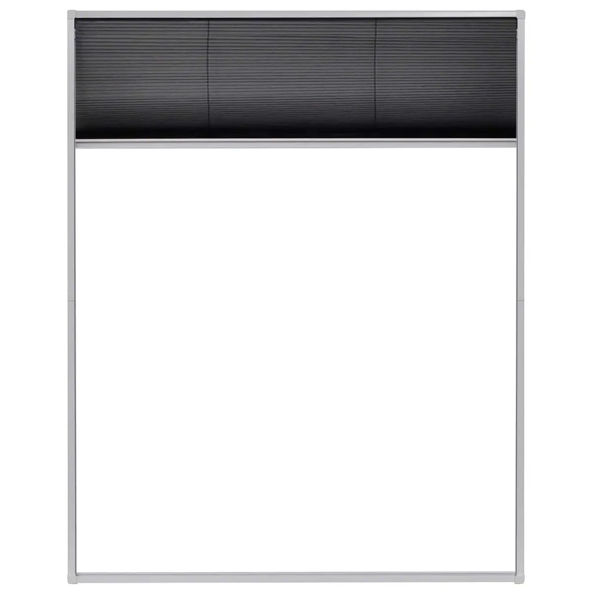 Black Mesh Plisse Insect Screen for Windows 80x100 cm
