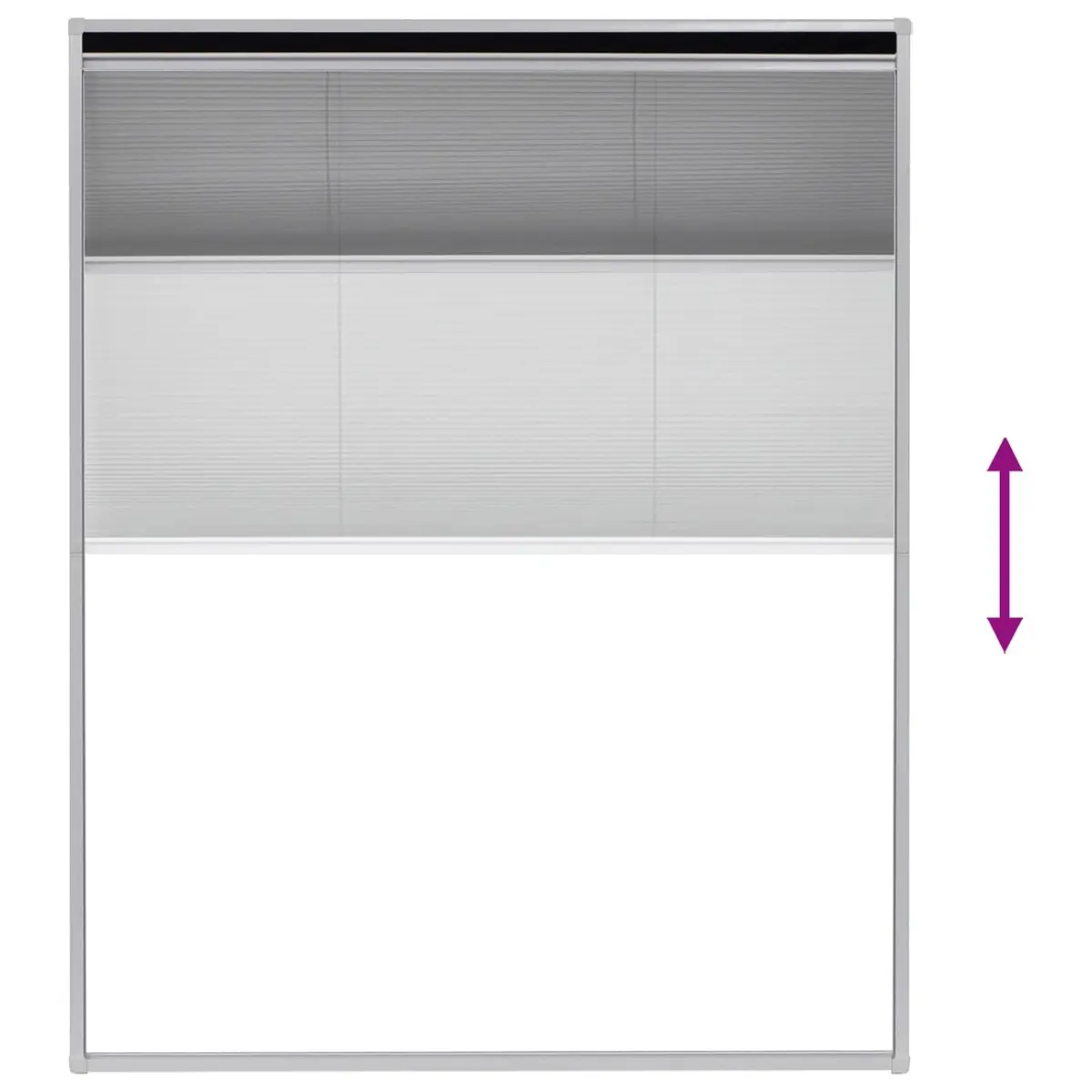 Black Mesh Plisse Insect Screen for Windows 80x100 cm