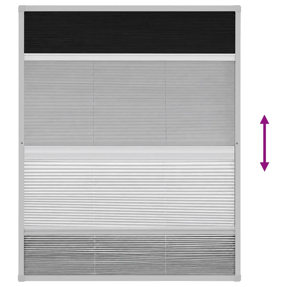 Plisse Insect Screen Window 80x100cm Black