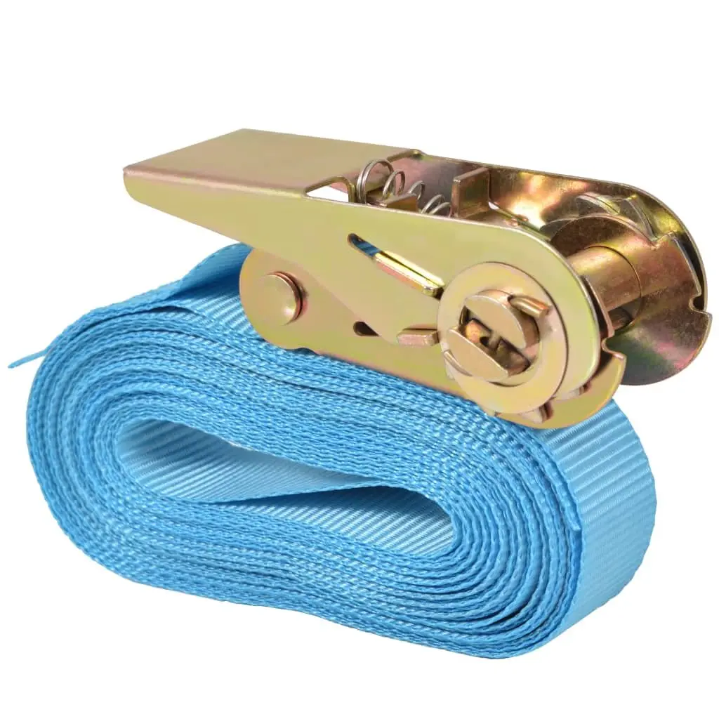 Ratchet Tie Down Straps 10 pcs Heavy Duty Cargo Fastening 0.8 Tonnes 4m x 25mm