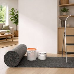 Non-slip Painter Fleece Floor Protection 50m x 1m Dust Sheet Grey Absorbent