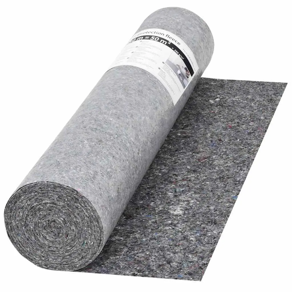 Painter Fleece Dust Sheet Non-slip Absorbent 50m x 1m Grey