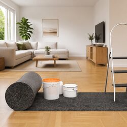 Premium Non-slip Floor Protection Dust Sheet 50m x 1m Grey